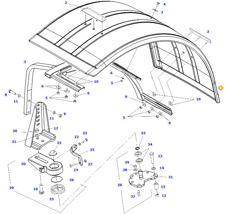 Fendt 828 Vario - błotnik przedni 718701030061 - Fender voor Landbouwmachine: afbeelding 2 Fendt 828 Vario - błotnik przedni 718701030061 - Fender voor Landbouwmachine: afbeelding 2