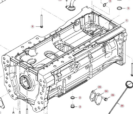Fendt 936 Gen 7 Silnik D1556LE523 Miska Olejowa H218PF150163A CZĘŚCI - Carterpan voor Tractor: afbeelding 1 Fendt 936 Gen 7 Silnik D1556LE523 Miska Olejowa H218PF150163A CZĘŚCI - Carterpan voor Tractor: afbeelding 1