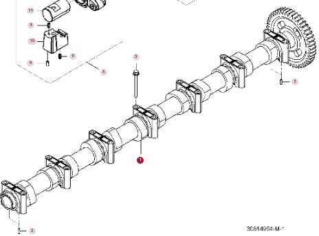 Fendt 936 Gen 7 Silnik D1556LE523 Wałek Rozrządu H218PF150298B CZĘŚCI - Nokkenas voor Landbouwmachine: afbeelding 1 Fendt 936 Gen 7 Silnik D1556LE523 Wałek Rozrządu H218PF150298B CZĘŚCI - Nokkenas voor Landbouwmachine: afbeelding 1