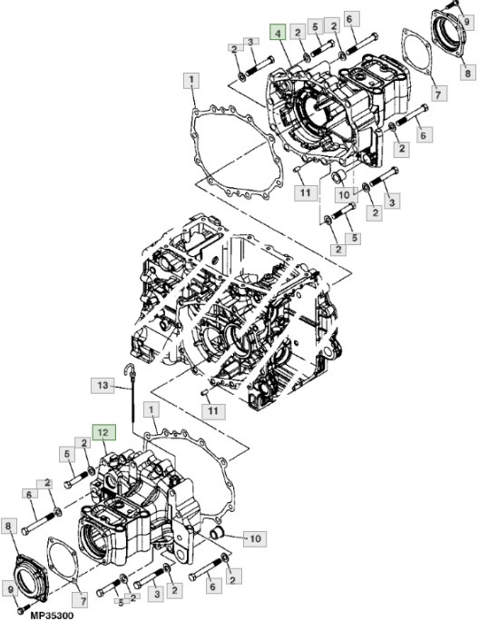 John Deere 3120 3320 3520 3720 - oś tylna obudowa LVU801518 - Achterass voor Tractor: afbeelding 1 John Deere 3120 3320 3520 3720 - oś tylna obudowa LVU801518 - Achterass voor Tractor: afbeelding 1