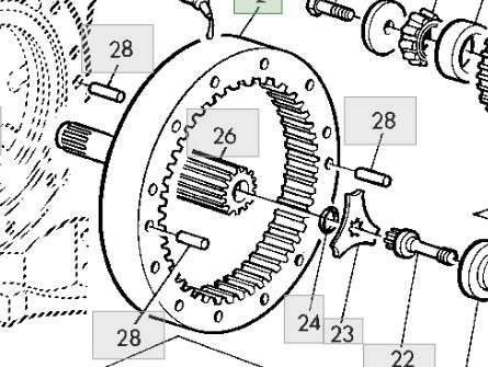 John Deere 6810 6910 6910S Koło Koronowe R105825 R309923 - Differentieel voor Landbouwmachine: afbeelding 1 John Deere 6810 6910 6910S Koło Koronowe R105825 R309923 - Differentieel voor Landbouwmachine: afbeelding 1