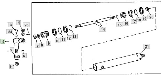 John Deere CTS - końcówka drąźka kierowniczego AH117566 - Spoorstang voor Landbouwmachine: afbeelding 1 John Deere CTS - końcówka drąźka kierowniczego AH117566 - Spoorstang voor Landbouwmachine: afbeelding 1