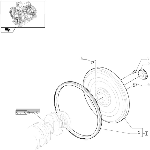 New Holland T6010 Kolo zamach, silnik 87300082 - Vliegwiel voor Tractor: afbeelding 1 New Holland T6010 Kolo zamach, silnik 87300082 - Vliegwiel voor Tractor: afbeelding 1
