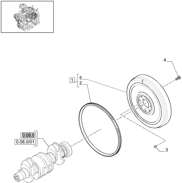 New Holland T6010 Koło zamachowe 2830618 - Vliegwiel voor Landbouwmachine: afbeelding 1 New Holland T6010 Koło zamachowe 2830618 - Vliegwiel voor Landbouwmachine: afbeelding 1
