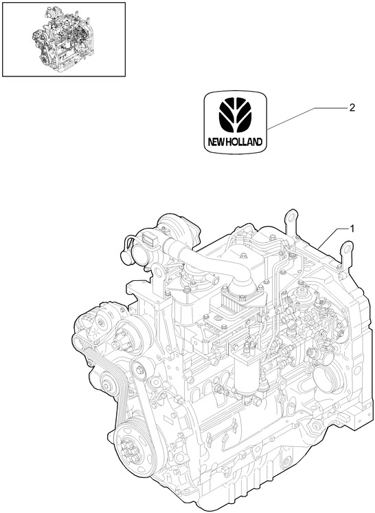 New Holland T6010 Reman-long block long block - nef - tier 3 73329247 - Motor voor Tractor: afbeelding 1 New Holland T6010 Reman-long block long block - nef - tier 3 73329247 - Motor voor Tractor: afbeelding 1
