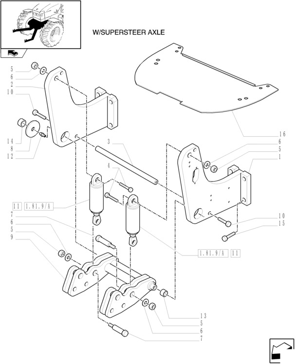 New Holland T6010 Siłownik podnośnika double acting, 42mm rod, 164mm stroke 47126298 - Hydraulische cilinder voor Tractor: afbeelding 1 New Holland T6010 Siłownik podnośnika double acting, 42mm rod, 164mm stroke 47126298 - Hydraulische cilinder voor Tractor: afbeelding 1