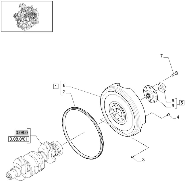 New Holland T6010 T6070 Koło zamachowe 4899505 - Vliegwiel voor Landbouwmachine: afbeelding 1 New Holland T6010 T6070 Koło zamachowe 4899505 - Vliegwiel voor Landbouwmachine: afbeelding 1
