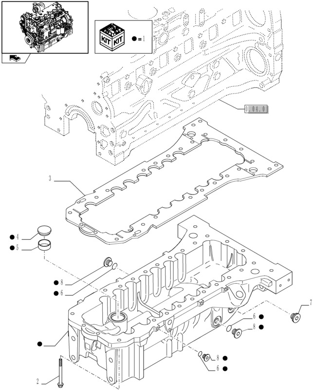 New Holland T6010 T6090 T6070 T7230 Miska oleju silnikow 2855274 - Carterpan voor Tractor: afbeelding 1 New Holland T6010 T6090 T6070 T7230 Miska oleju silnikow 2855274 - Carterpan voor Tractor: afbeelding 1