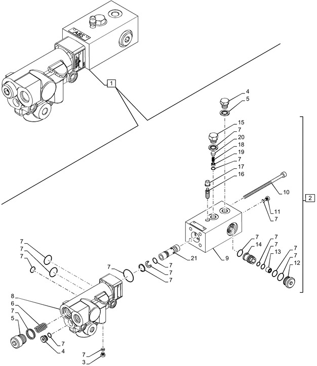 New Holland T6090 T6070 Zawór hamulca 47583839 - Remventiel voor Landbouwmachine: afbeelding 1 New Holland T6090 T6070 Zawór hamulca 47583839 - Remventiel voor Landbouwmachine: afbeelding 1