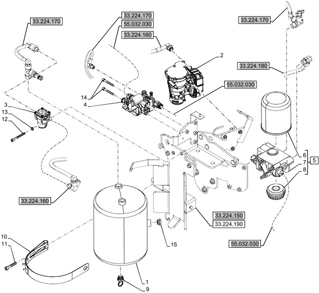 New Holland T6090 T6070 Zbiornik powietrza 84170918 - Remdelen voor Tractor: afbeelding 1 New Holland T6090 T6070 Zbiornik powietrza 84170918 - Remdelen voor Tractor: afbeelding 1
