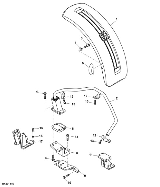 RE583348 John Deere 8345R - Błotnik - Fender voor Tractor: afbeelding 1 RE583348 John Deere 8345R - Błotnik - Fender voor Tractor: afbeelding 1