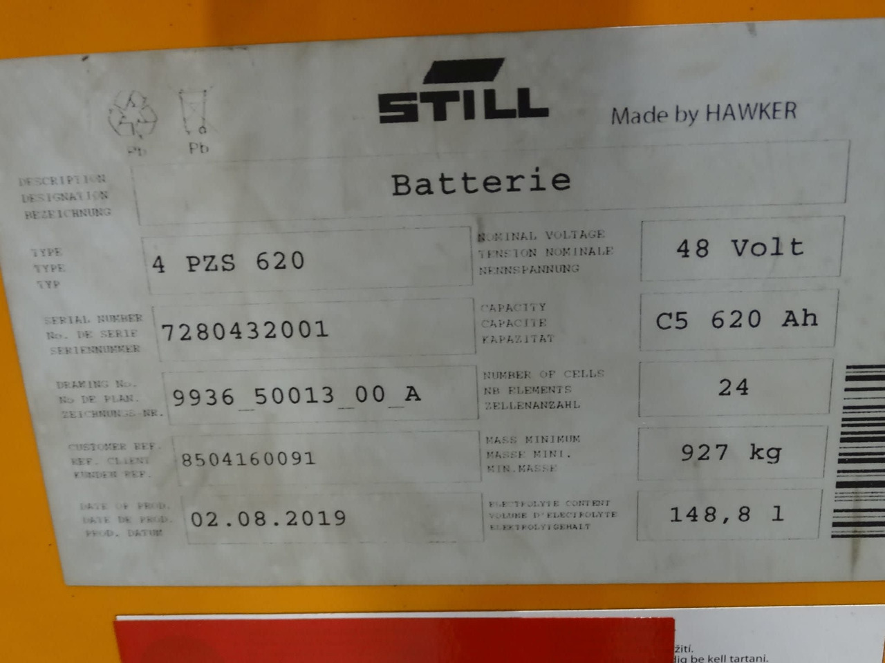 Battery Package 2 pieces - Batterij voor Intern transport: afbeelding 2 Battery Package 2 pieces - Batterij voor Intern transport: afbeelding 2