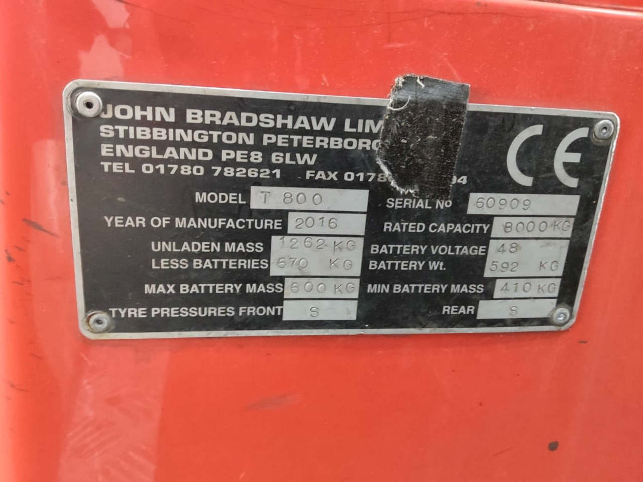 Bradshaw T800 - Elektrische trekker: afbeelding 2 Bradshaw T800 - Elektrische trekker: afbeelding 2