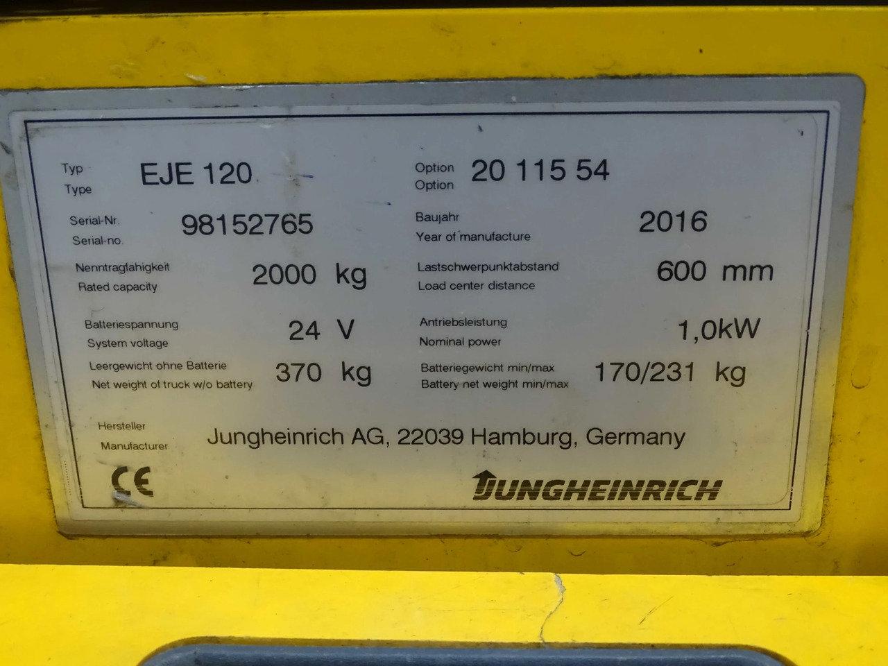 Jungheinrich EJE120 - Palletwagen: afbeelding 4 Jungheinrich EJE120 - Palletwagen: afbeelding 4