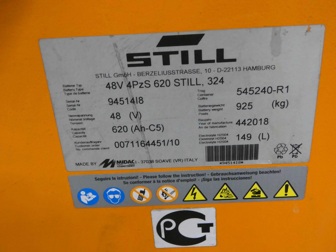 MIDAC 48V 620Ah - Batterij voor Intern transport: afbeelding 2 MIDAC 48V 620Ah - Batterij voor Intern transport: afbeelding 2