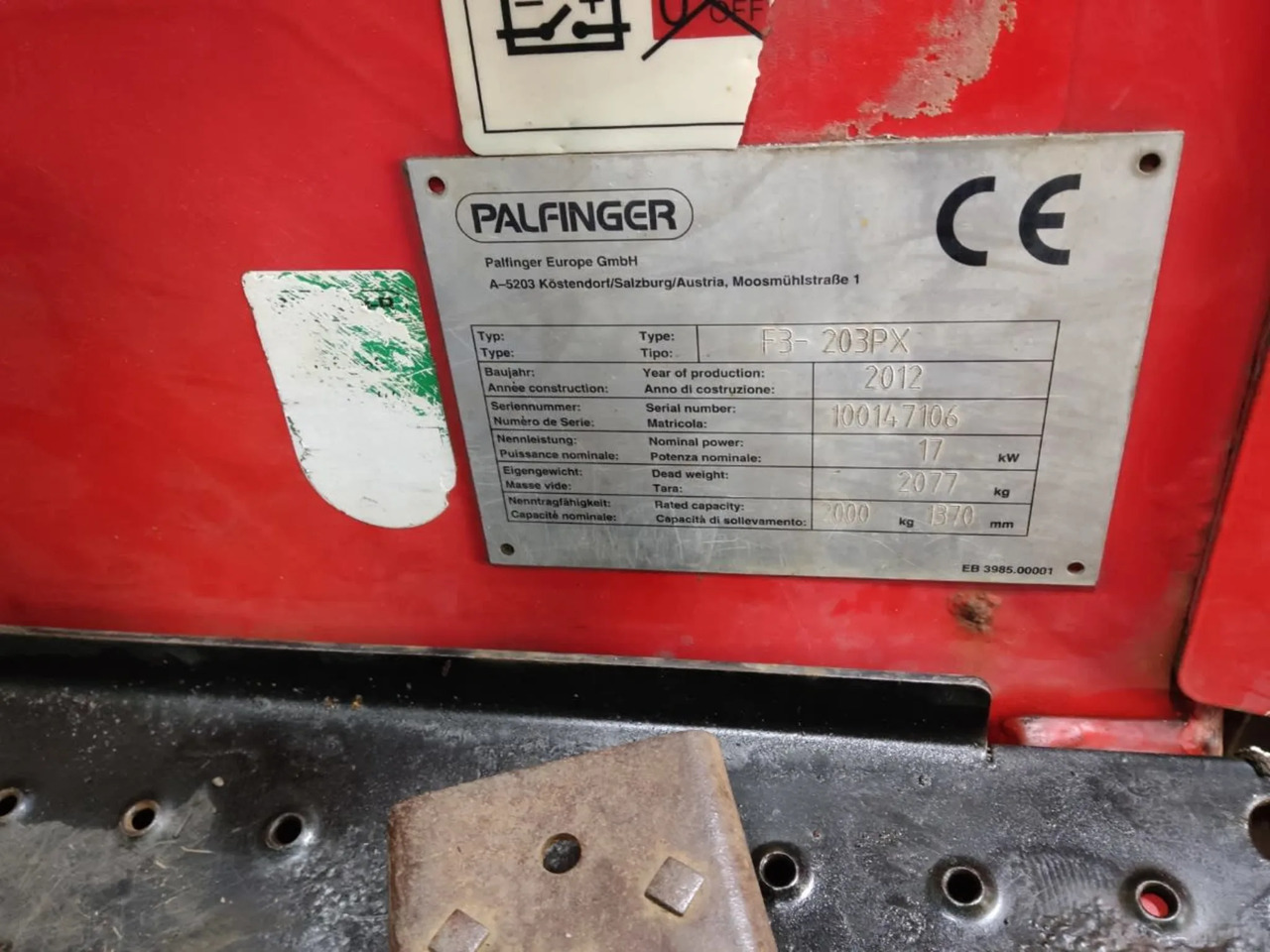 Palfinger F3 -203PX - Diesel heftruck: afbeelding 2 Palfinger F3 -203PX - Diesel heftruck: afbeelding 2
