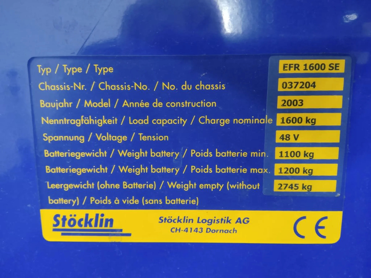 Stöcklin EFR1600SE - Reach truck: afbeelding 2 Stöcklin EFR1600SE - Reach truck: afbeelding 2