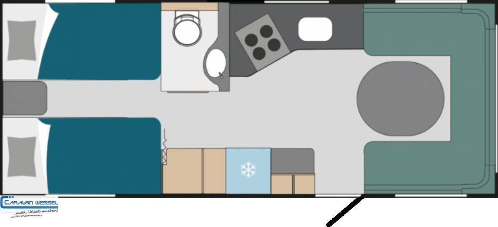 Polar Polar 620 SA Edition Einzelbetten Modell 2023 - Caravan: afbeelding 2 Polar Polar 620 SA Edition Einzelbetten Modell 2023 - Caravan: afbeelding 2
