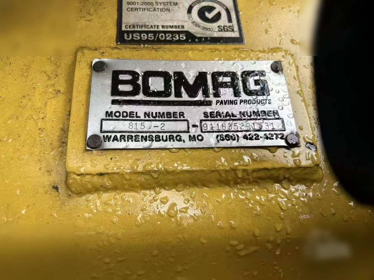 2000 BOMAG 815-2 - Asfaltafwerkmachine: afbeelding 5 2000 BOMAG 815-2 - Asfaltafwerkmachine: afbeelding 5