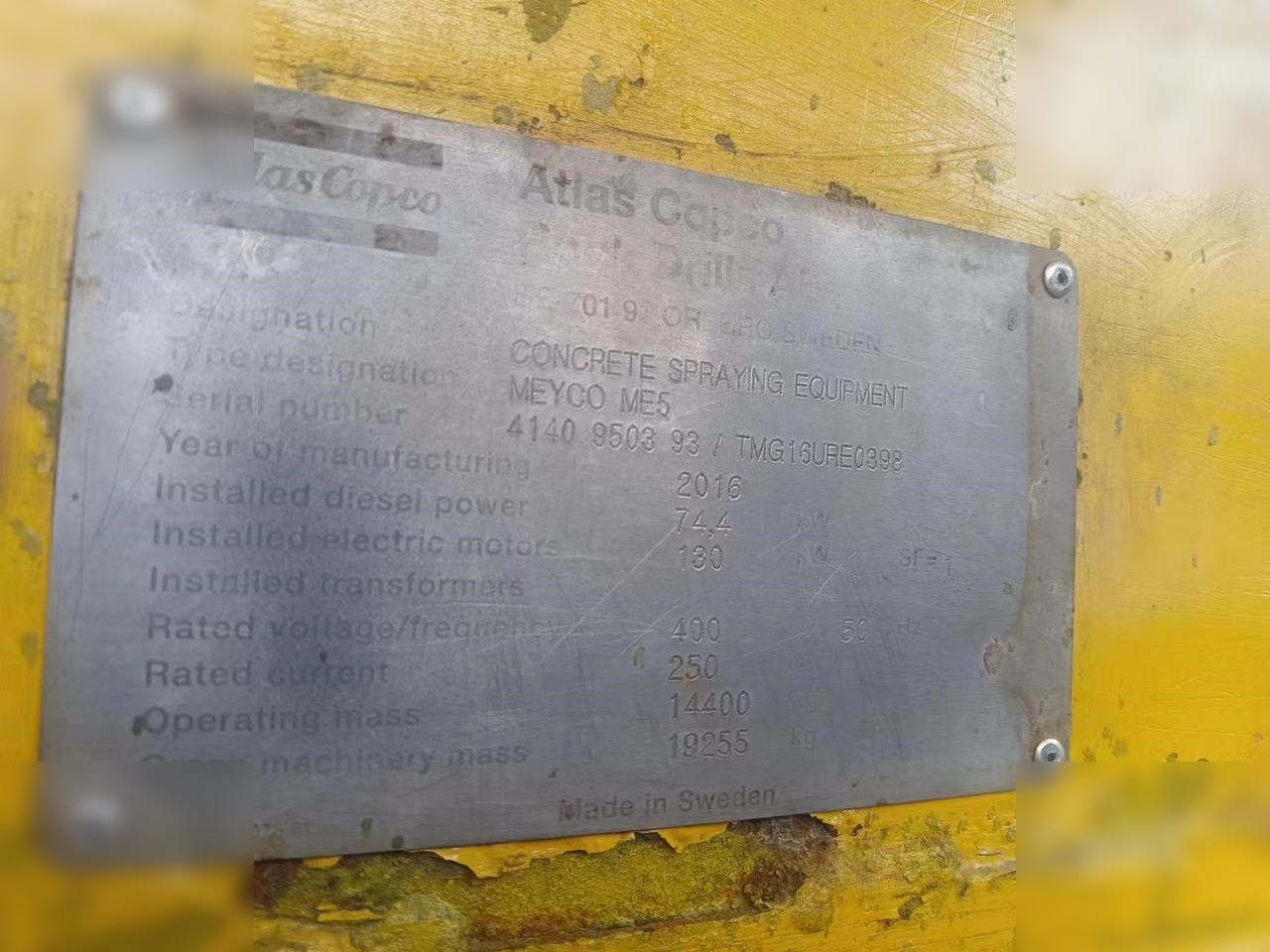 2016 EPIROC MEYCO ME5 - Tunnelboormachine: afbeelding 5 2016 EPIROC MEYCO ME5 - Tunnelboormachine: afbeelding 5