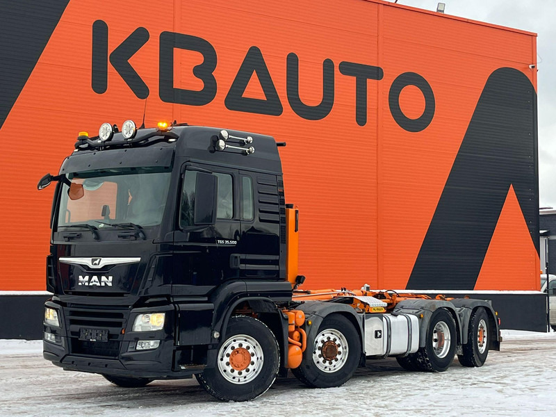 MAN TGS 35.500 8x4H*6 PALFINGER T 20 ton / L=5700 mm / HYDRODRIVE - Haakarmsysteem vrachtwagen: afbeelding 1 MAN TGS 35.500 8x4H*6 PALFINGER T 20 ton / L=5700 mm / HYDRODRIVE - Haakarmsysteem vrachtwagen: afbeelding 1