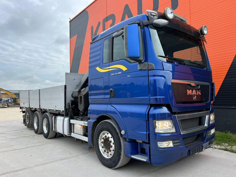 MAN TGX 35.480 8x4*4 HIAB 288E-7 / PLATFORM L=6397 mm - Vrachtwagen met open laadbak, Kraanwagen: afbeelding 4 MAN TGX 35.480 8x4*4 HIAB 288E-7 / PLATFORM L=6397 mm - Vrachtwagen met open laadbak, Kraanwagen: afbeelding 4