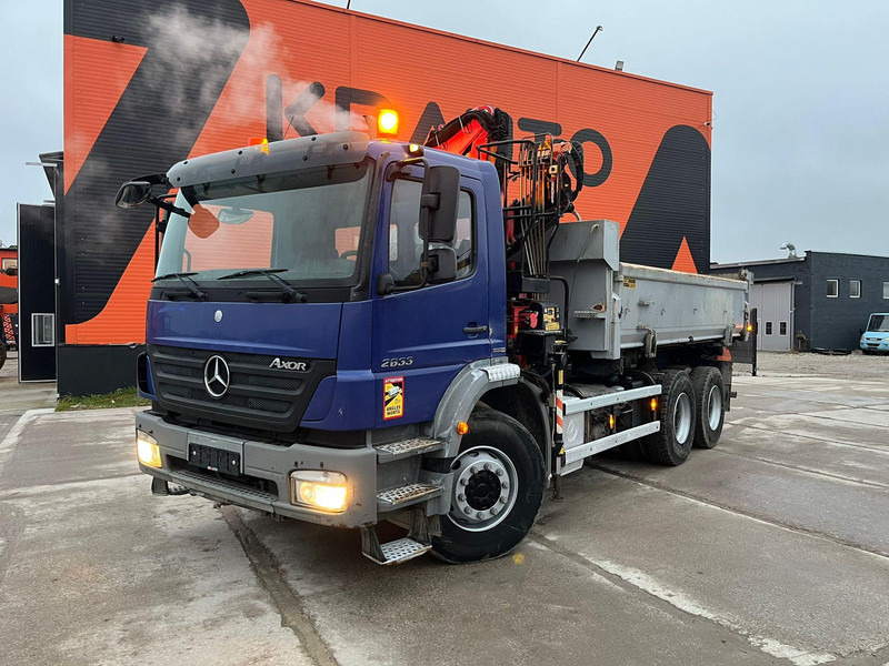 Mercedes-Benz Axor 2633 6x4 FASSI F110AK22 / BOX L=5040 mm - Kipper vrachtwagen, Kraanwagen: afbeelding 2 Mercedes-Benz Axor 2633 6x4 FASSI F110AK22 / BOX L=5040 mm - Kipper vrachtwagen, Kraanwagen: afbeelding 2