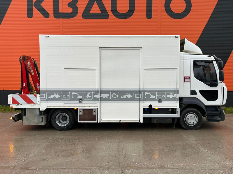 Renault D12 4x2 WORKSHOP ON WHEELS / FASSI M30A.13 / BOX L=4459 mm - Vrachtwagen met open laadbak, Kraanwagen: afbeelding 4 Renault D12 4x2 WORKSHOP ON WHEELS / FASSI M30A.13 / BOX L=4459 mm - Vrachtwagen met open laadbak, Kraanwagen: afbeelding 4