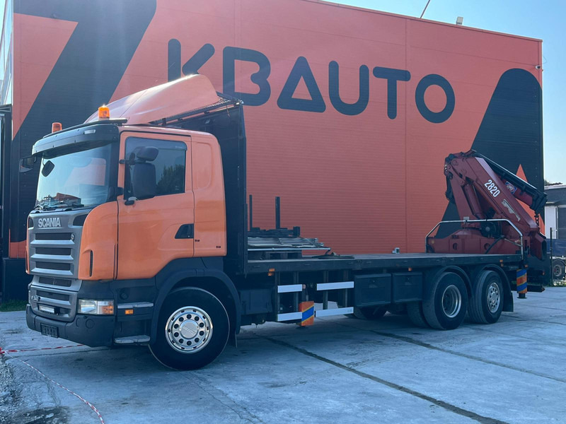Scania R 340 6x2*4 HMF 2823-K6 + JIB / PLATFORM L=7293 mm - Vrachtwagen met open laadbak, Kraanwagen: afbeelding 2 Scania R 340 6x2*4 HMF 2823-K6 + JIB / PLATFORM L=7293 mm - Vrachtwagen met open laadbak, Kraanwagen: afbeelding 2