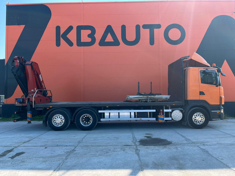 Scania R 340 6x2*4 HMF 2823-K6 + JIB / PLATFORM L=7293 mm - Vrachtwagen met open laadbak, Kraanwagen: afbeelding 5 Scania R 340 6x2*4 HMF 2823-K6 + JIB / PLATFORM L=7293 mm - Vrachtwagen met open laadbak, Kraanwagen: afbeelding 5
