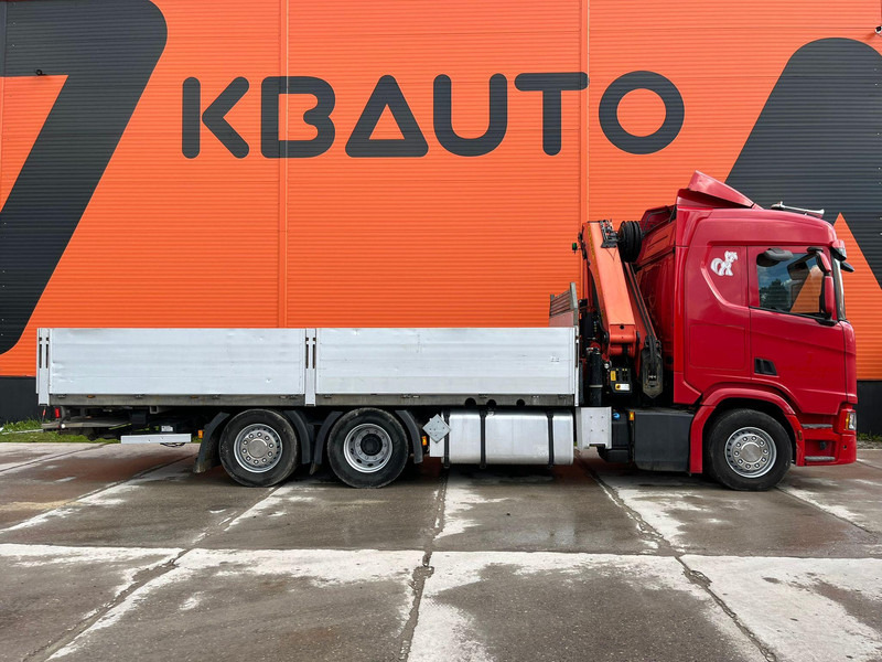 Scania R 450 6x2*4 PK 26002 / PLATFORM L=6482 mm - Vrachtwagen met open laadbak, Kraanwagen: afbeelding 5 Scania R 450 6x2*4 PK 26002 / PLATFORM L=6482 mm - Vrachtwagen met open laadbak, Kraanwagen: afbeelding 5