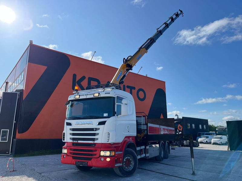 Scania R 500 6x2*4 EFFER 255/6S / PLATFORM L=6620 mm - Vrachtwagen met open laadbak, Kraanwagen: afbeelding 1 Scania R 500 6x2*4 EFFER 255/6S / PLATFORM L=6620 mm - Vrachtwagen met open laadbak, Kraanwagen: afbeelding 1