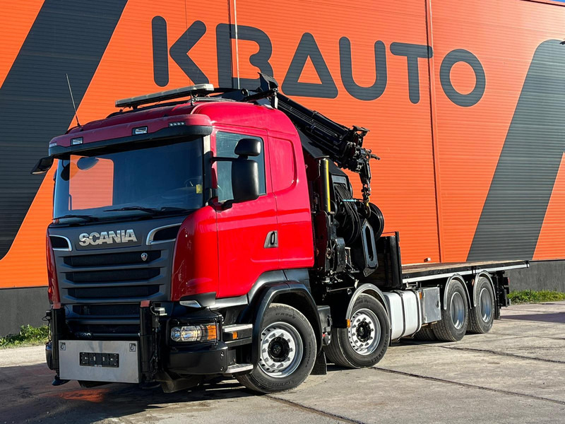 Scania R 520 8x4 COMBI / HIAB 1058E-8 + JIB / PLATFORM L=6269 mm - Vrachtwagen met open laadbak, Kraanwagen: afbeelding 2 Scania R 520 8x4 COMBI / HIAB 1058E-8 + JIB / PLATFORM L=6269 mm - Vrachtwagen met open laadbak, Kraanwagen: afbeelding 2
