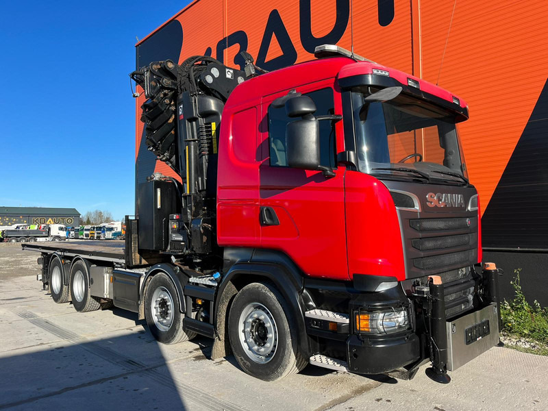 Scania R 520 8x4 COMBI / HIAB 1058E-8 + JIB / PLATFORM L=6269 mm - Vrachtwagen met open laadbak, Kraanwagen: afbeelding 4 Scania R 520 8x4 COMBI / HIAB 1058E-8 + JIB / PLATFORM L=6269 mm - Vrachtwagen met open laadbak, Kraanwagen: afbeelding 4