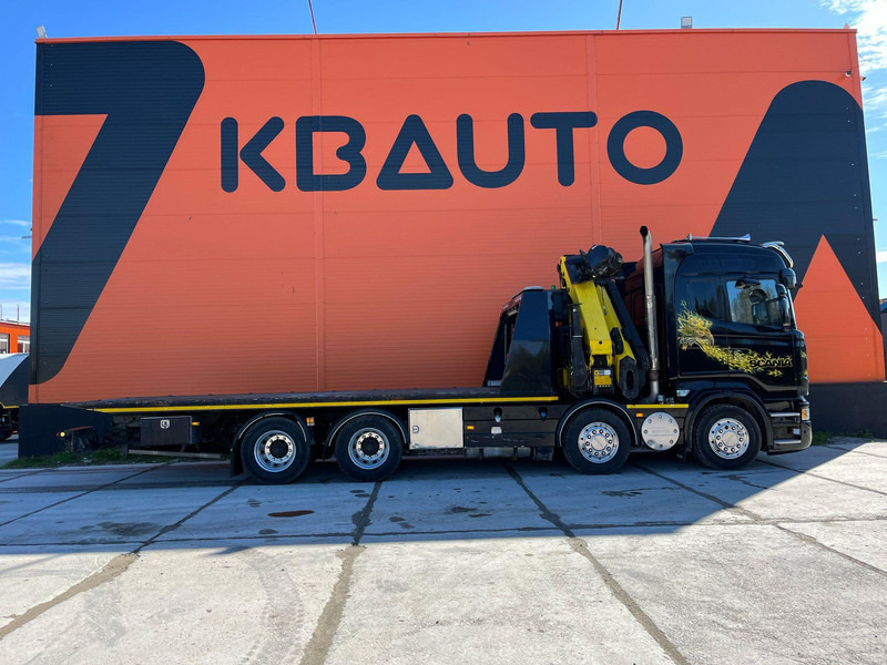 Scania R 560 8x4 PK 34002 / WINCH / FALCOM FAS 12000 / PLATFORM L=6564 mm - Vrachtwagen met open laadbak, Kraanwagen: afbeelding 4 Scania R 560 8x4 PK 34002 / WINCH / FALCOM FAS 12000 / PLATFORM L=6564 mm - Vrachtwagen met open laadbak, Kraanwagen: afbeelding 4