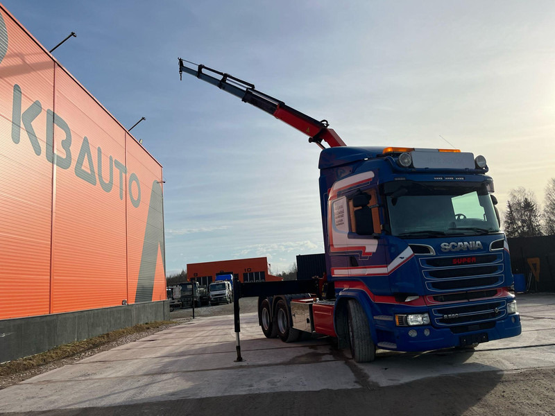 Vrachtwagen met open laadbak, Kraanwagen Scania R 580 6x2 PK 19001 / RETARDER / DOUBLE BOGIE: afbeelding 10