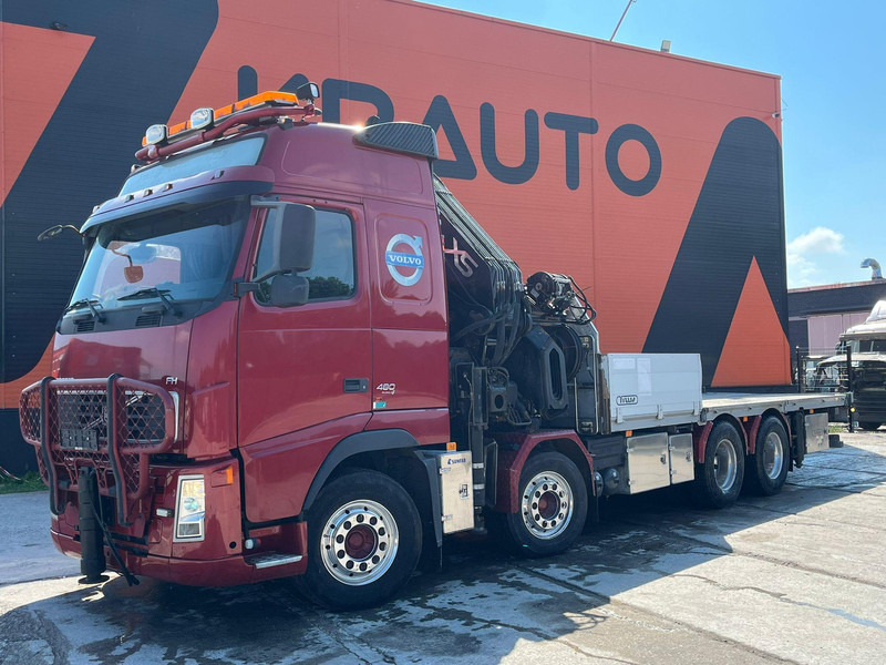 Volvo FH 480 8x4 HIAB 1055E-8 / WINCH / PLATFORM L=6928 mm - Vrachtwagen met open laadbak, Kraanwagen: afbeelding 2 Volvo FH 480 8x4 HIAB 1055E-8 / WINCH / PLATFORM L=6928 mm - Vrachtwagen met open laadbak, Kraanwagen: afbeelding 2