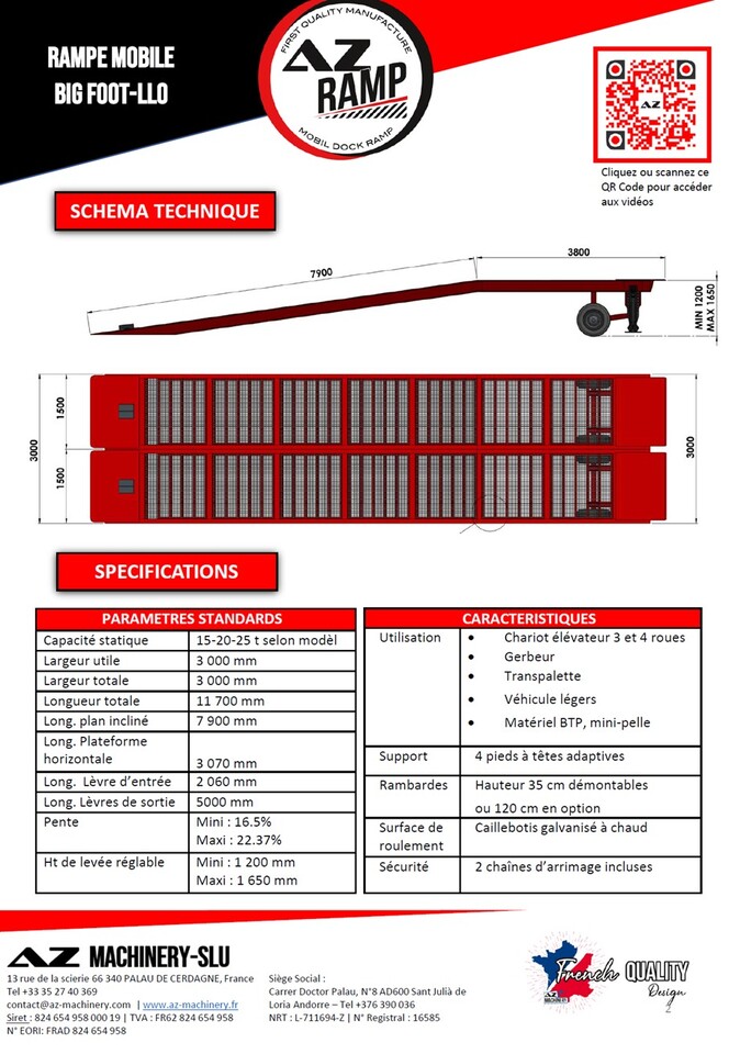 AZ RAMP KING VERSION, BIG FOOT 15 T mobile loading ramp - Laadbrug: afbeelding 5 AZ RAMP KING VERSION, BIG FOOT 15 T mobile loading ramp - Laadbrug: afbeelding 5