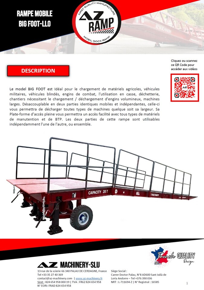 AZ RAMP KING VERSION, BIG FOOT 15 T mobile loading ramp - Laadbrug: afbeelding 4 AZ RAMP KING VERSION, BIG FOOT 15 T mobile loading ramp - Laadbrug: afbeelding 4