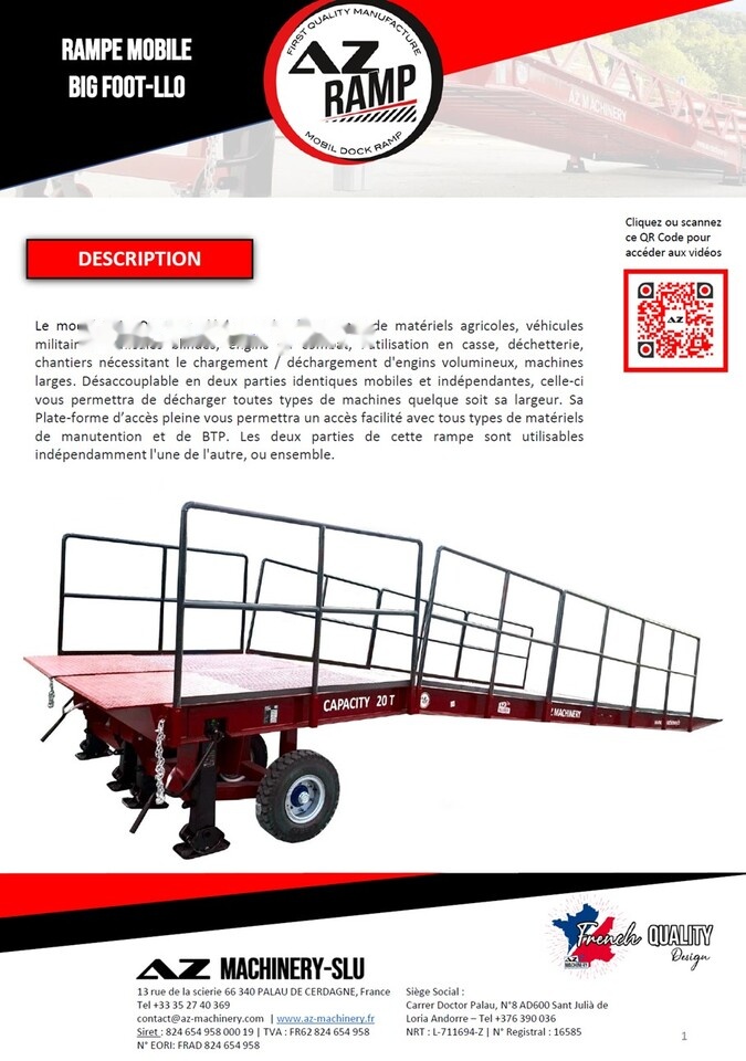AZ RAMP KING VERSION, BIG FOOT LLO 25T mobile loading ramp - Laadbrug: afbeelding 2 AZ RAMP KING VERSION, BIG FOOT LLO 25T mobile loading ramp - Laadbrug: afbeelding 2