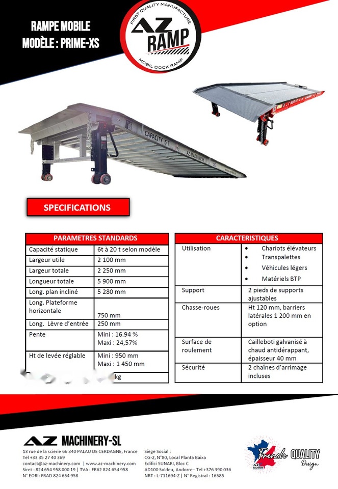 AZ RAMP PRIME XS-6 mobile loading ramp - Laadbrug: afbeelding 2 AZ RAMP PRIME XS-6 mobile loading ramp - Laadbrug: afbeelding 2