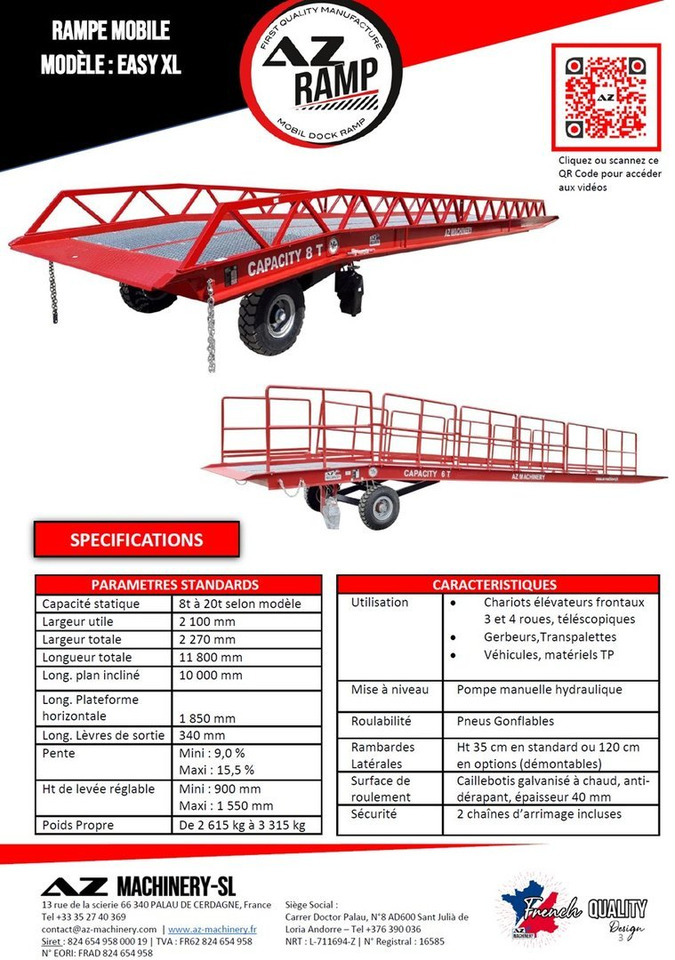 **RENTAL 12-24-36 Month** AZ RAMP-EASY XL-8 . Mobil Loading Ramp - Laadbrug: afbeelding 4 **RENTAL 12-24-36 Month** AZ RAMP-EASY XL-8 . Mobil Loading Ramp - Laadbrug: afbeelding 4