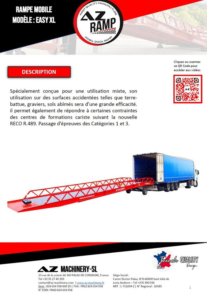 **RENTAL 12-24-36 Month** AZ RAMP-EASY XL-8 . Mobil Loading Ramp - Laadbrug: afbeelding 3 **RENTAL 12-24-36 Month** AZ RAMP-EASY XL-8 . Mobil Loading Ramp - Laadbrug: afbeelding 3