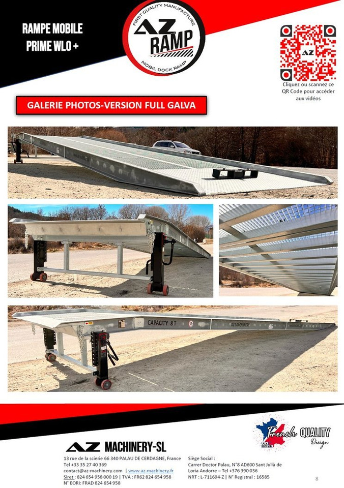 Nieuw Laadbrug **RENTAL 12-24-36 Month** AZ RAMP-PRIME PRIME WLO + 8 .  Industrial Mobil Loading Ramp: afbeelding 8