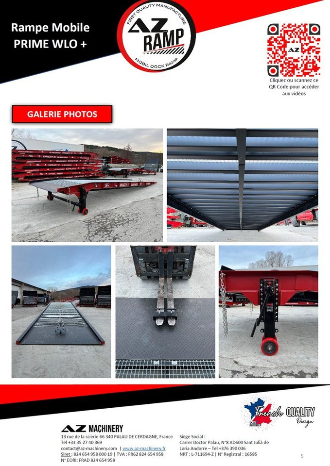 Nieuw Laadbrug **RENTAL 12-24-36 Month** AZ RAMP-PRIME PRIME WLO + 8 .  Industrial Mobil Loading Ramp: afbeelding 9