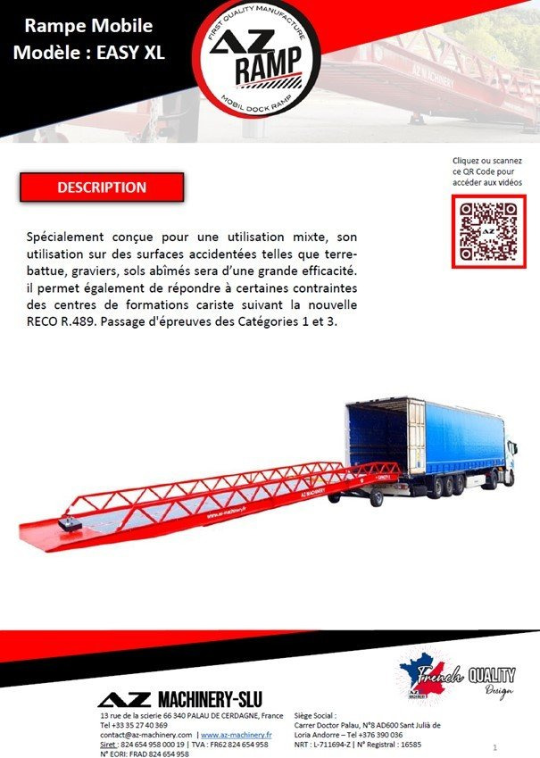 **RENTAL** AZ RAMP-EASY XL-8 . Mobil Loading Ramp WIDE With Level Off, 8 t Capacity - Laadbrug: afbeelding 2 **RENTAL** AZ RAMP-EASY XL-8 . Mobil Loading Ramp WIDE With Level Off, 8 t Capacity - Laadbrug: afbeelding 2