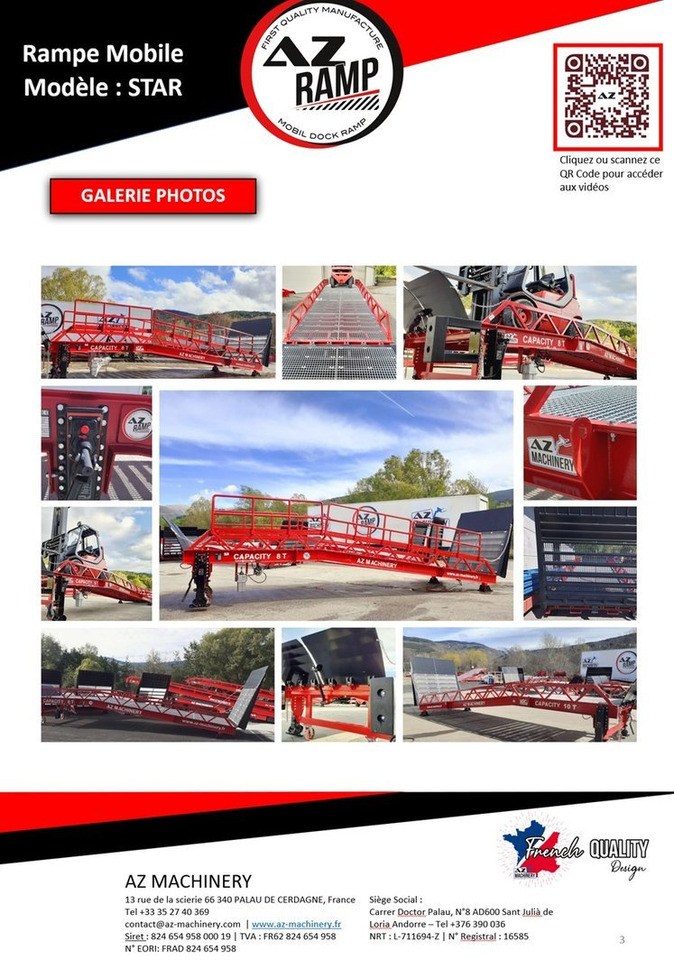**RENTAL** Loading Ramp with with hydraulic tilting bridge - AZ RAMP - STAR- 8T. 8 ton capacity - Laadbrug: afbeelding 4 **RENTAL** Loading Ramp with with hydraulic tilting bridge - AZ RAMP - STAR- 8T. 8 ton capacity - Laadbrug: afbeelding 4