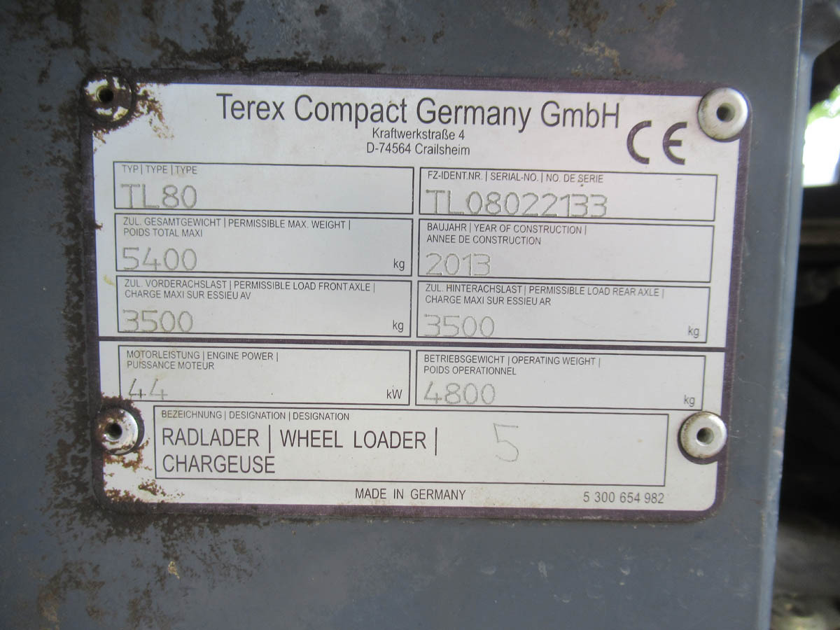 Terex TL80 - Wiellader: afbeelding 5 Terex TL80 - Wiellader: afbeelding 5