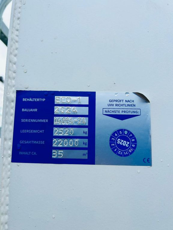 Nieuw Containertransporter/ Wissellaadbak aanhangwagen Abrollcontainer Schlammdicht 35m³: afbeelding 9