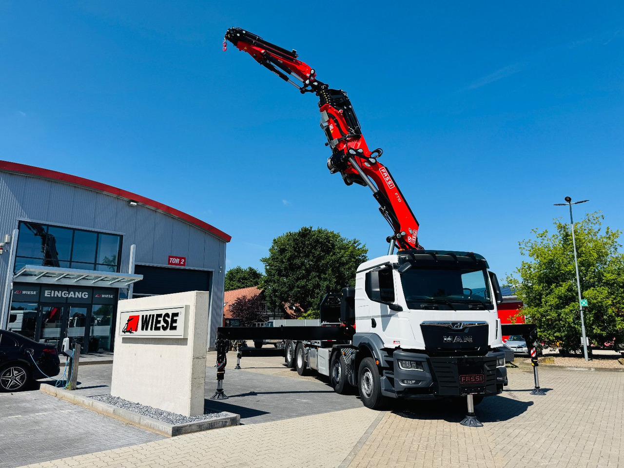 MAN TGS 32.510 mit F710 Frontkran sofort - Vrachtwagen met open laadbak, Kraanwagen: afbeelding 1 MAN TGS 32.510 mit F710 Frontkran sofort - Vrachtwagen met open laadbak, Kraanwagen: afbeelding 1